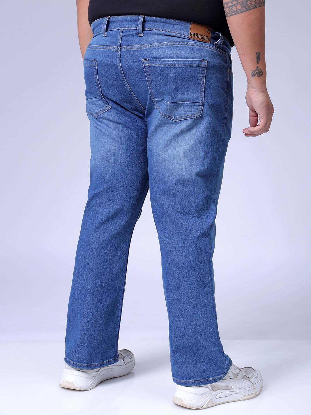 Men's Blue Bootcut Fit Casual Jeans - Image 5