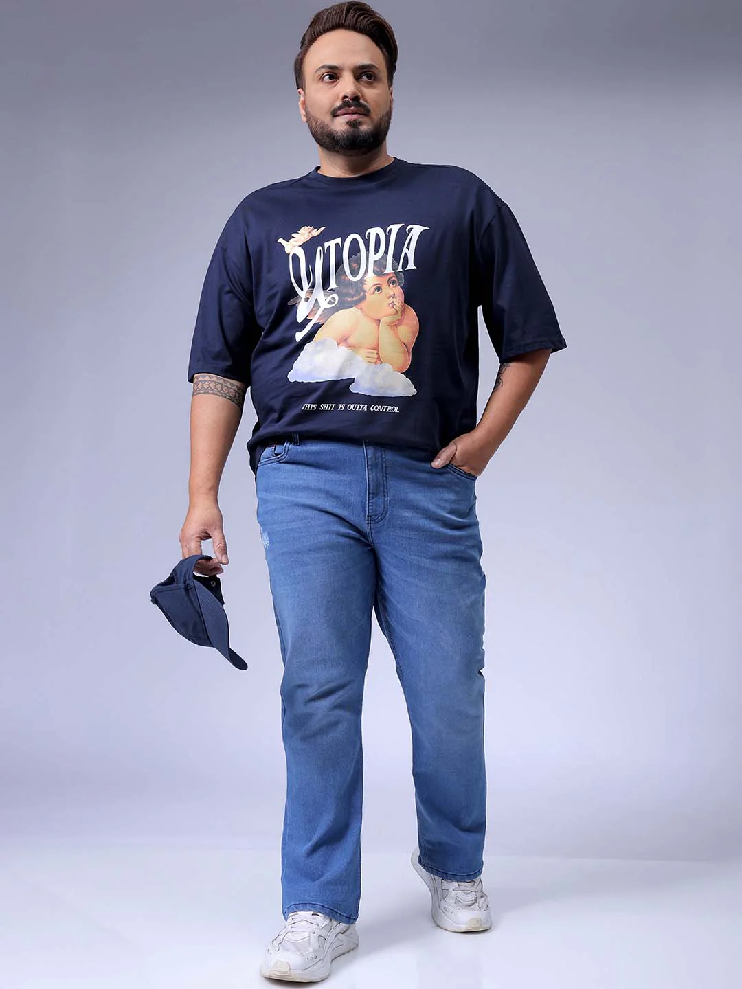 Men's Blue Bootcut Fit Casual Jeans - Image 2