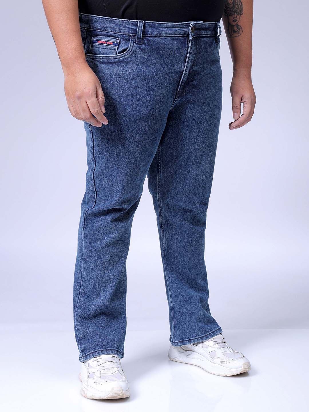 Men's Blue Bootcut Fit Casual Jeans - Image 4