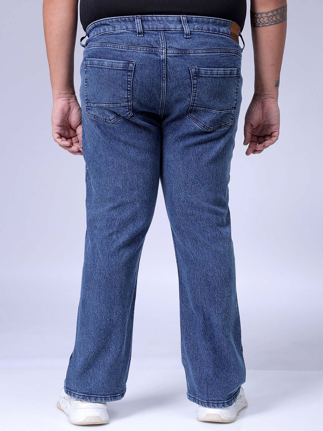 Men's Blue Bootcut Fit Casual Jeans - Image 5