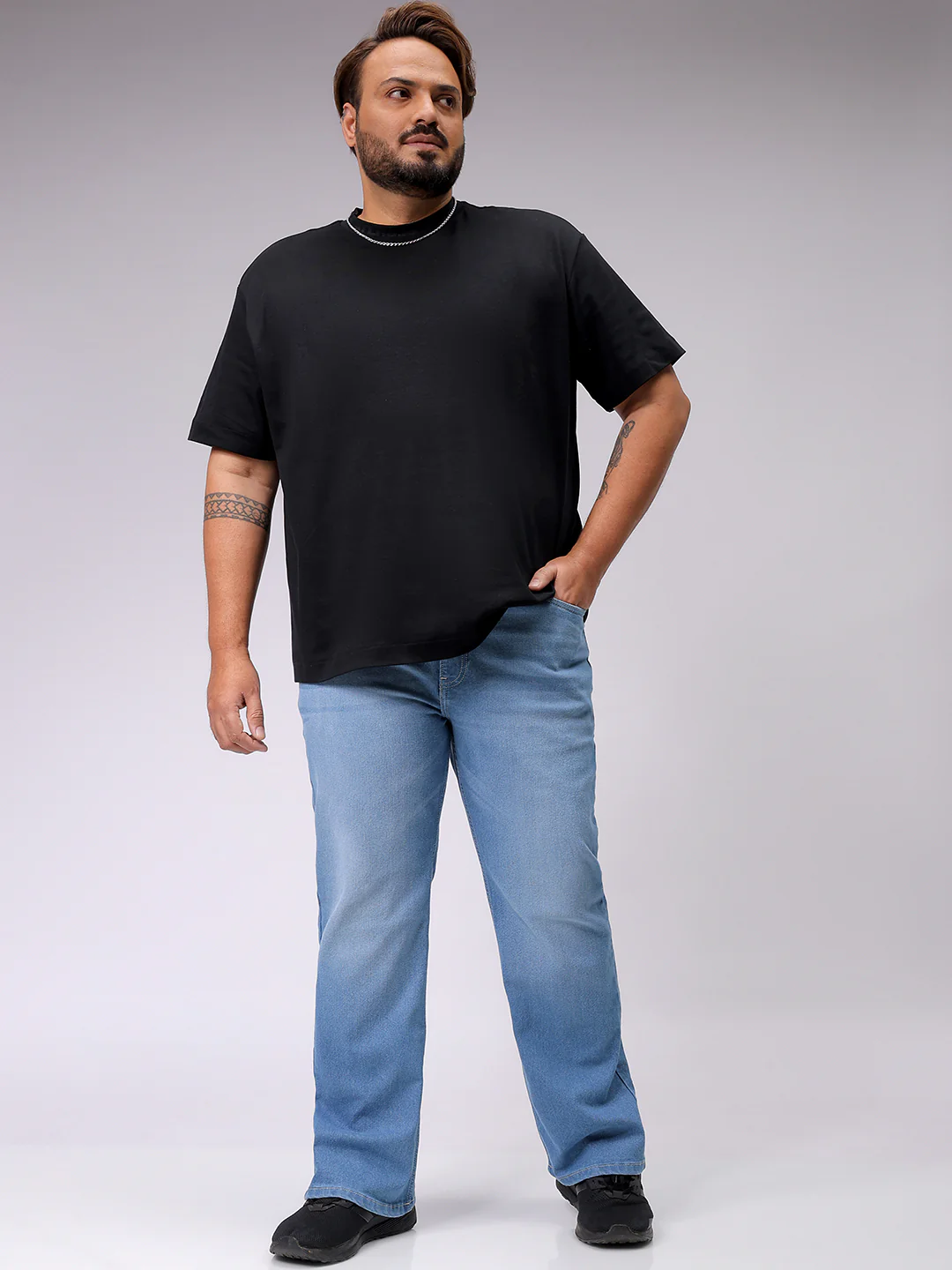 Men's Blue Bootcut Fit Casual Jeans - Image 2