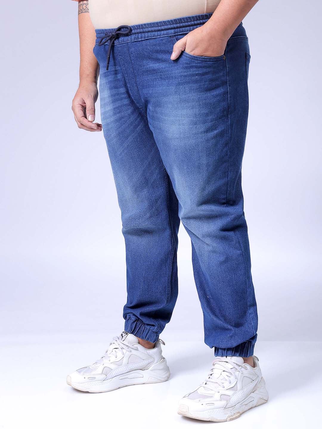 Men's Blue Slim Fit Casual Jeans - Image 3