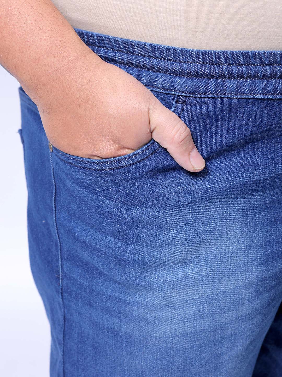 Men's Blue Slim Fit Casual Jeans - Image 7