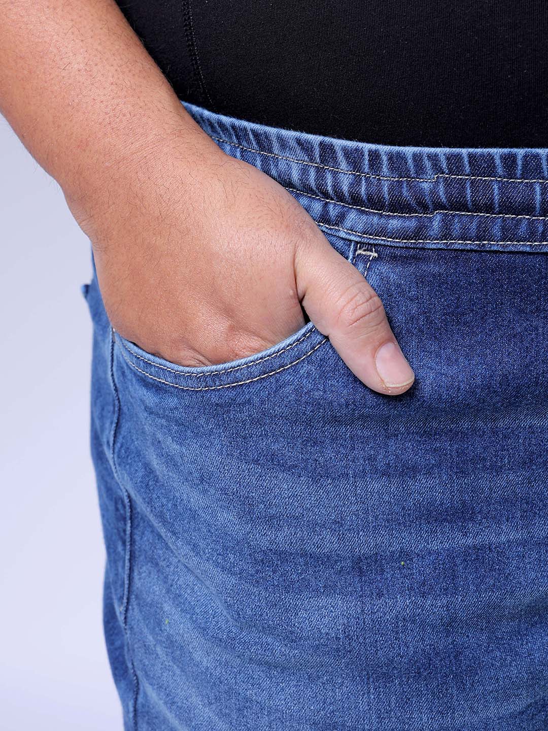 Men's Blue Slim Fit Casual Jeans - Image 7