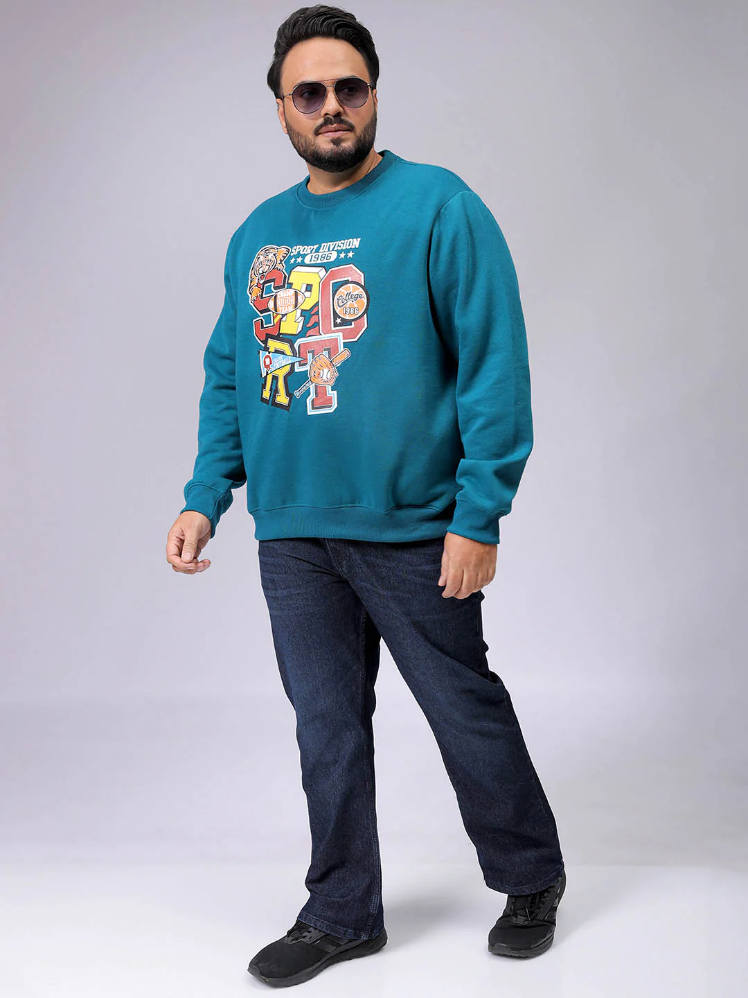 Men's Plus Size Bootcut Solid Jeans - Image 3