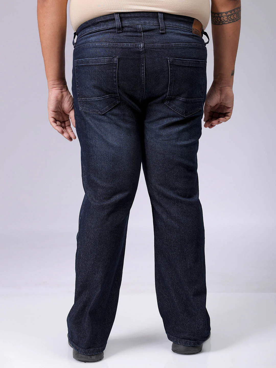 Men's Plus Size Bootcut Solid Jeans - Image 5