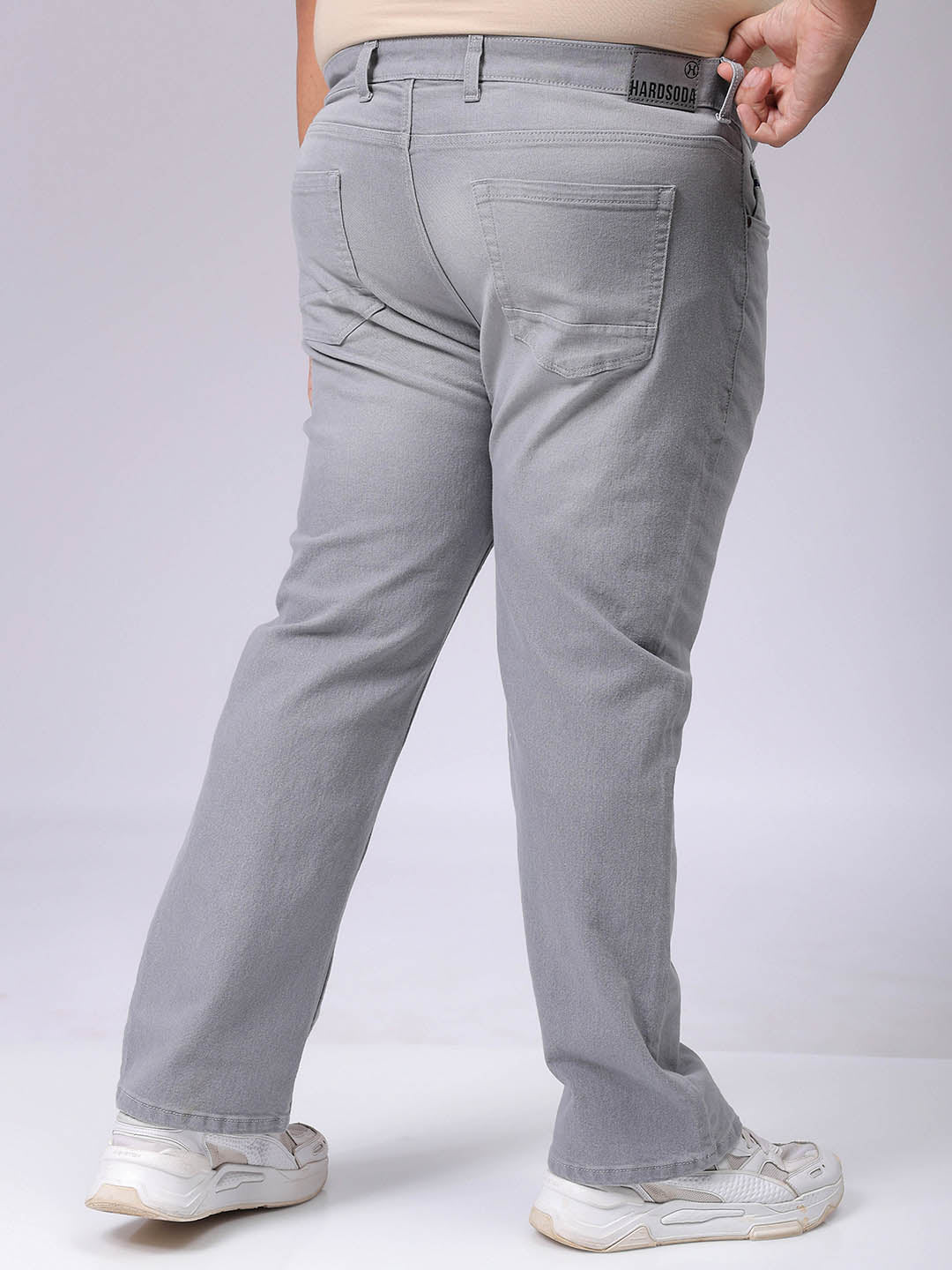 Men's Plus Size Bootcut Solid Jeans - Image 5
