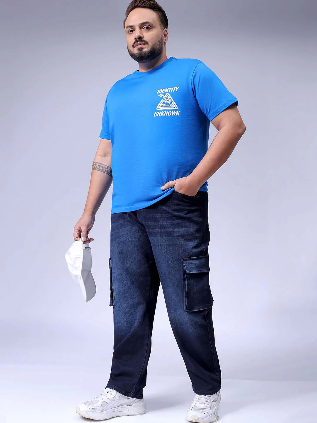 Men's Blue Relaxed Fit Casual Jeans - Image 2