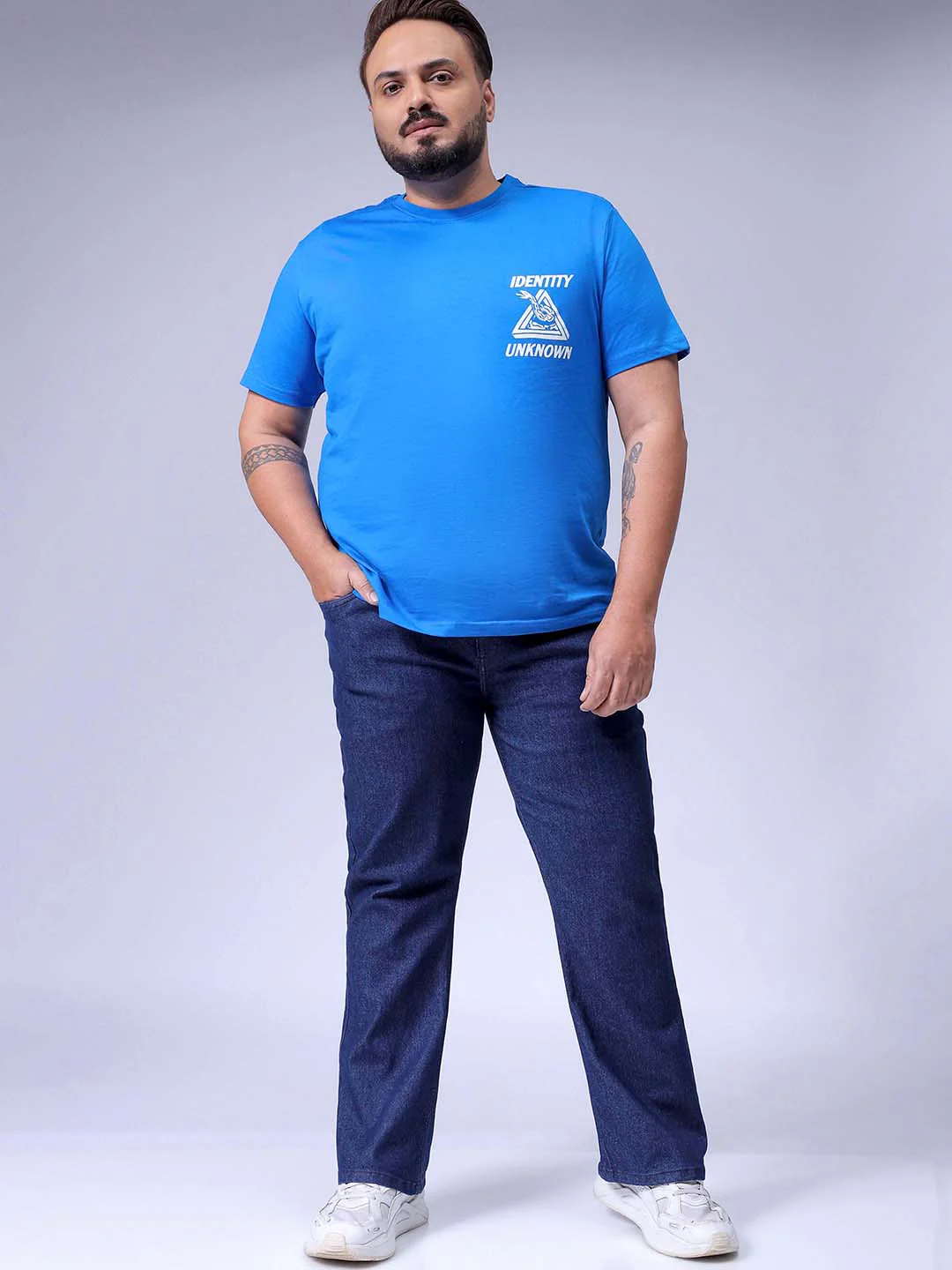 Men's Blue Bootcut Fit Casual Jeans - Image 2