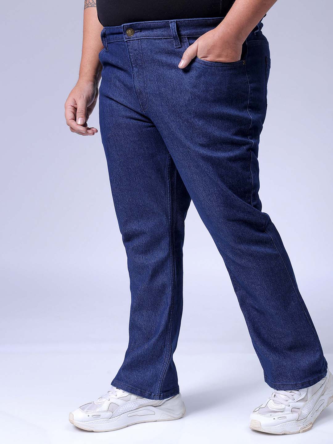 Men's Blue Bootcut Fit Casual Jeans - Image 3