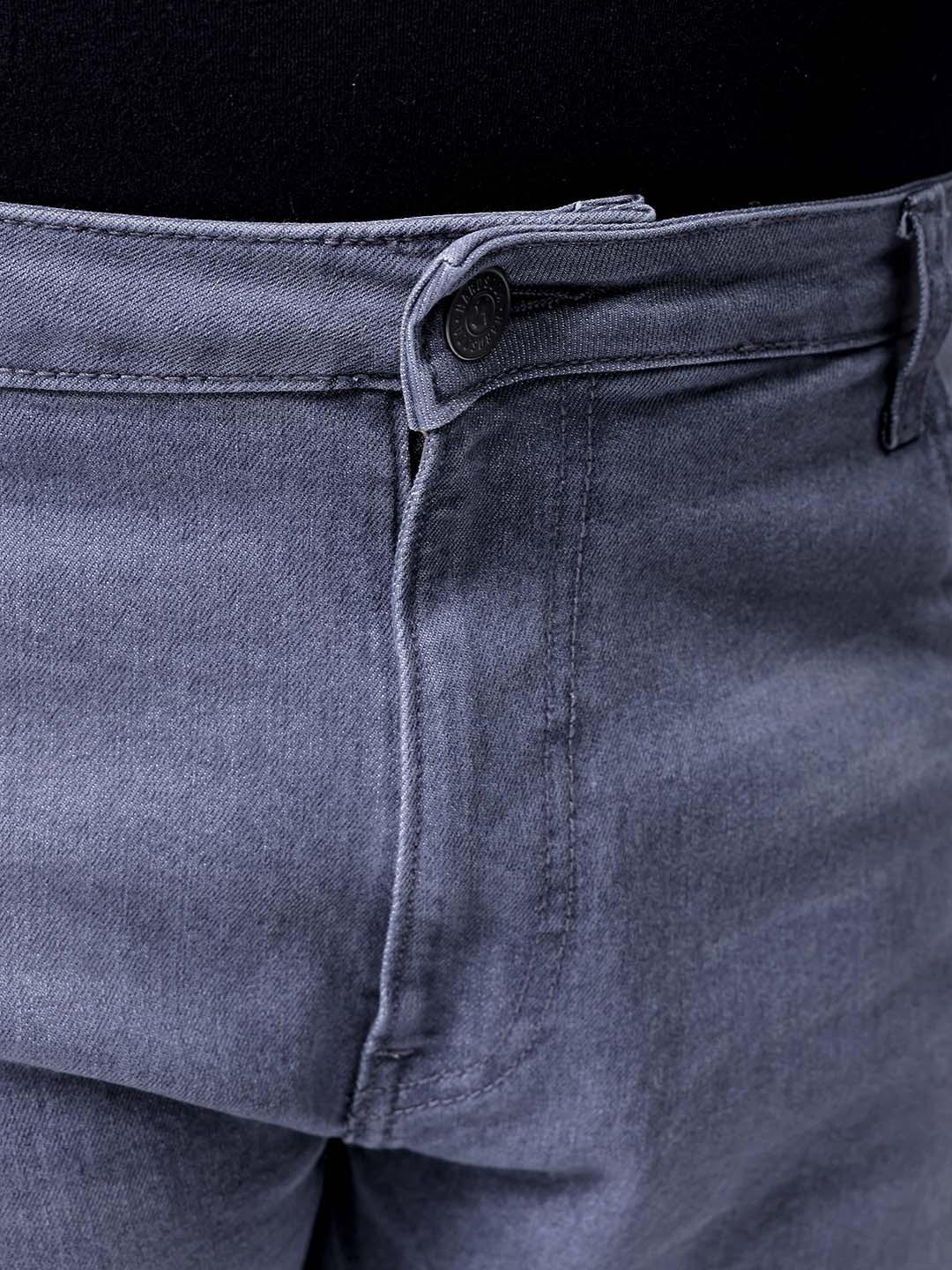Men's Grey Carrot Fit Casual Jeans - Image 6