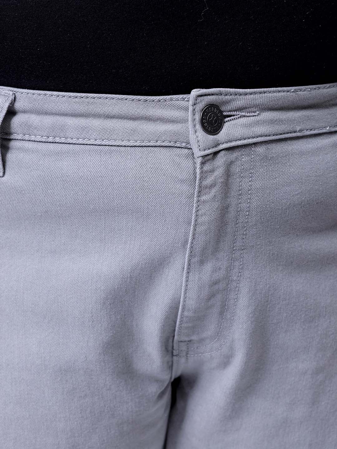 Men's Grey Carrot Fit Casual Jeans - Image 6
