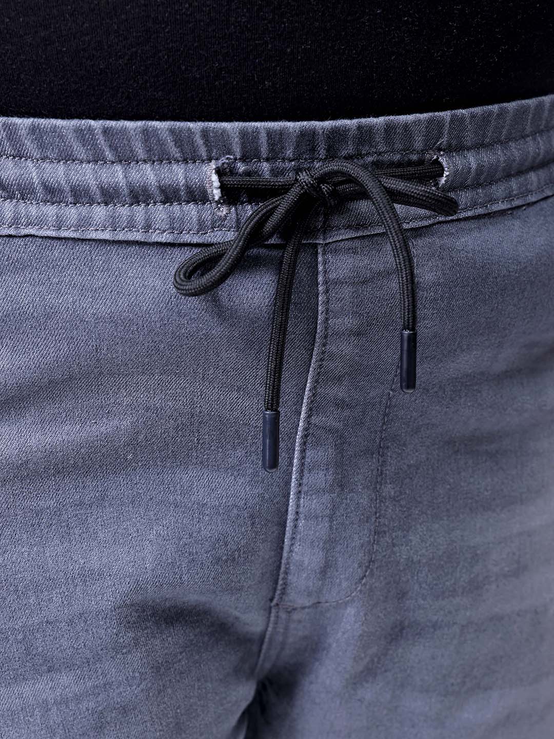 Men's Grey Slim Fit Casual Jeans - Image 6