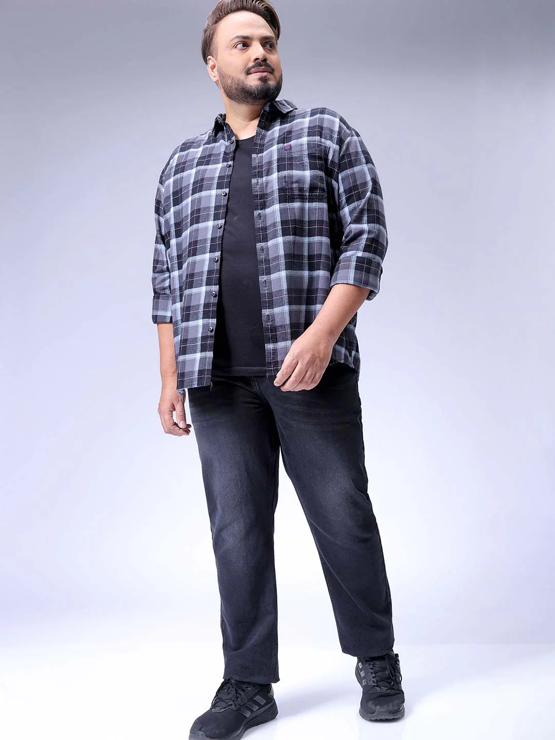 Men's Grey Slim Fit Casual Jeans - Image 2