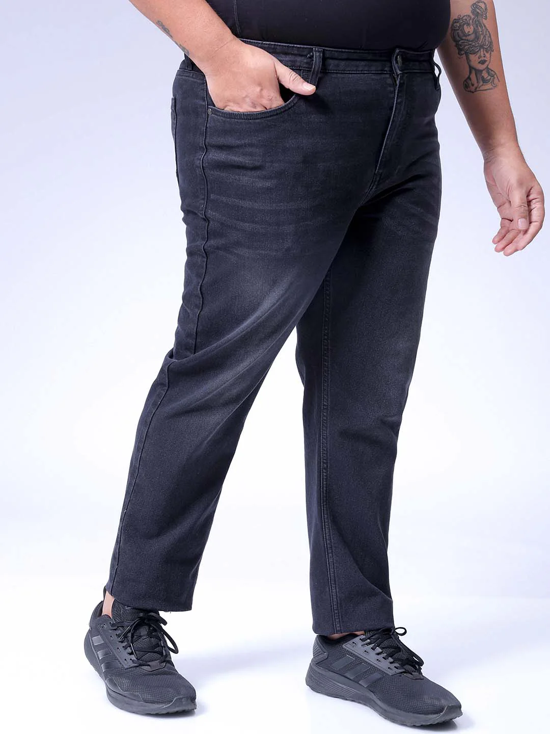 Men's Grey Slim Fit Casual Jeans - Image 4