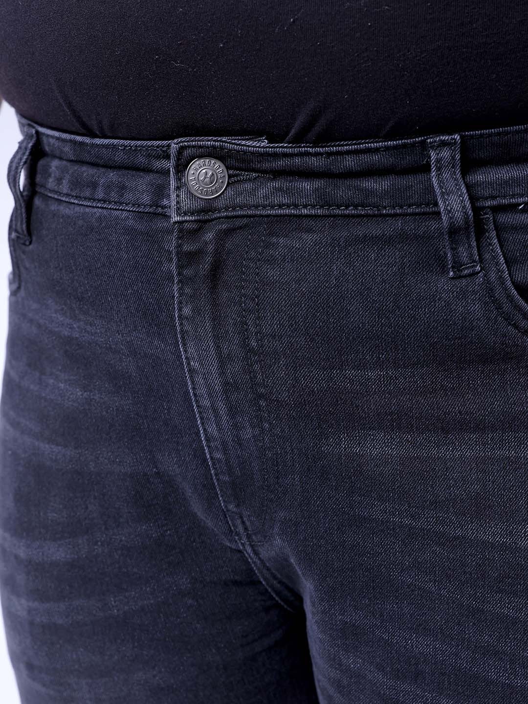 Men's Grey Slim Fit Casual Jeans - Image 6