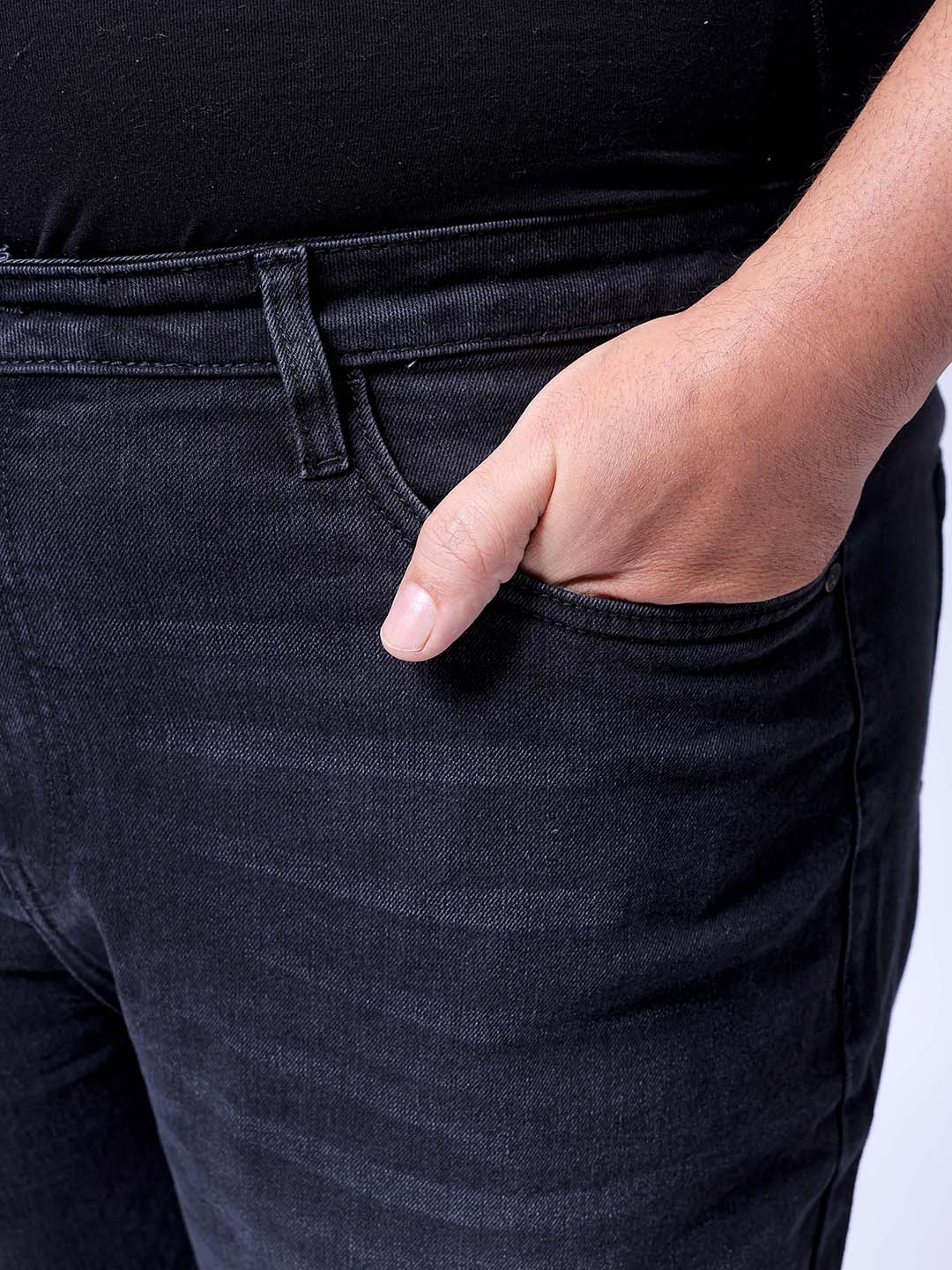 Men's Grey Slim Fit Casual Jeans - Image 7