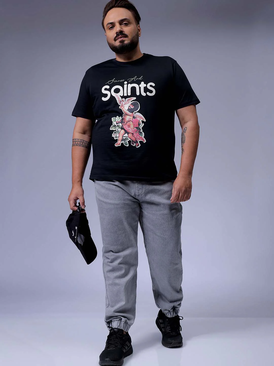 Men's Grey Slim Fit Casual Jeans - Image 3