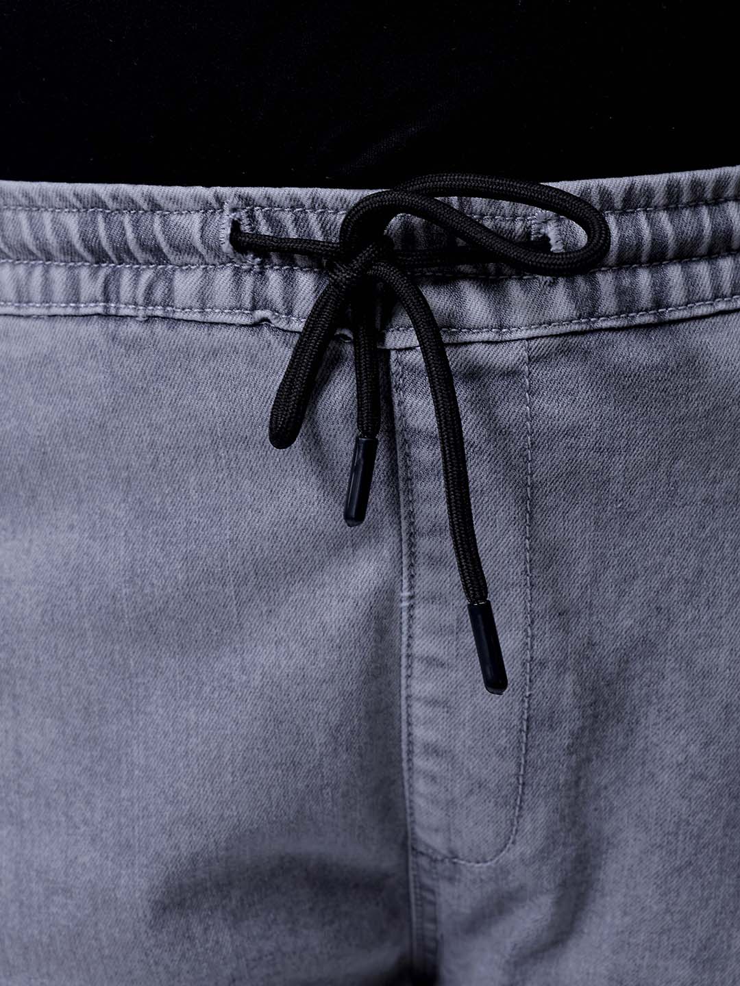 Men's Grey Slim Fit Casual Jeans - Image 6