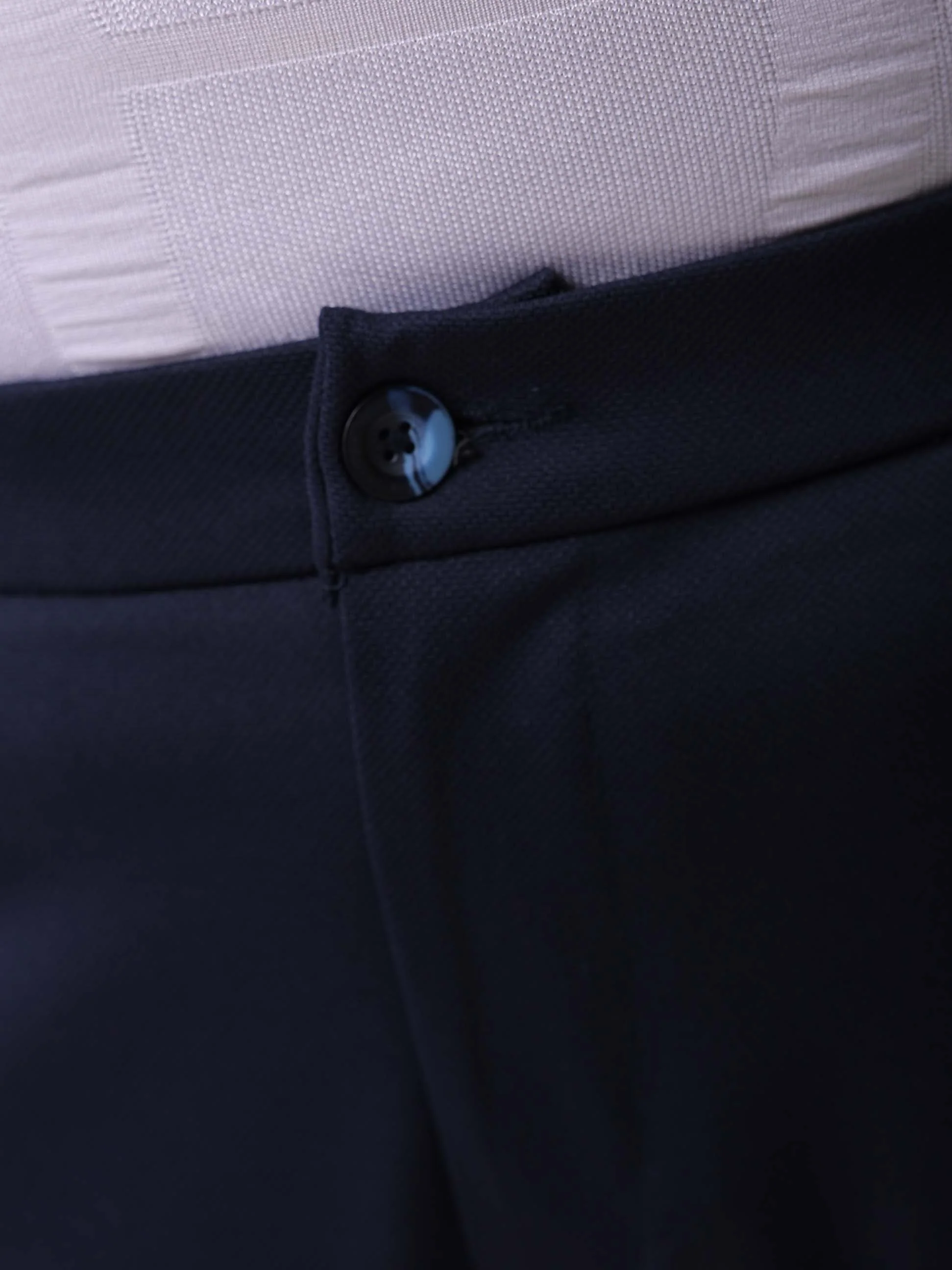 Men's Plus Size Navy Blue Regular Fit Solid Chinos - Image 6