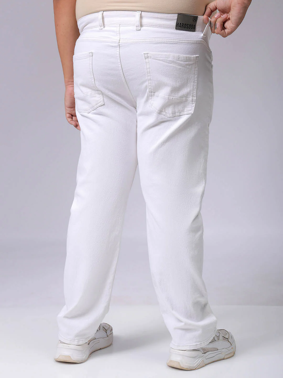 Men's Plus Size Straight Fit Solid Jeans - Image 5