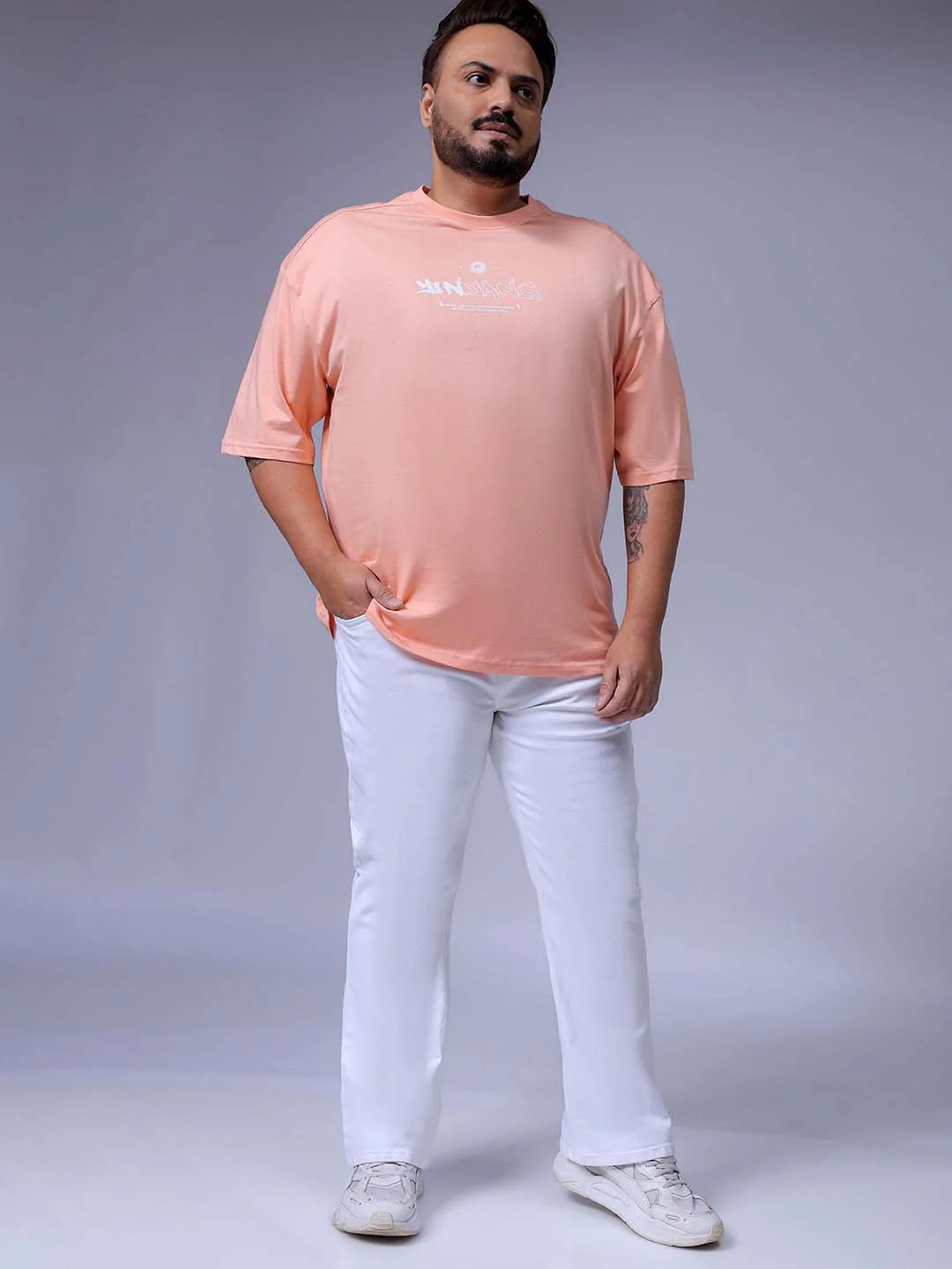 Men's White Bootcut Fit Casual Jeans - Image 3