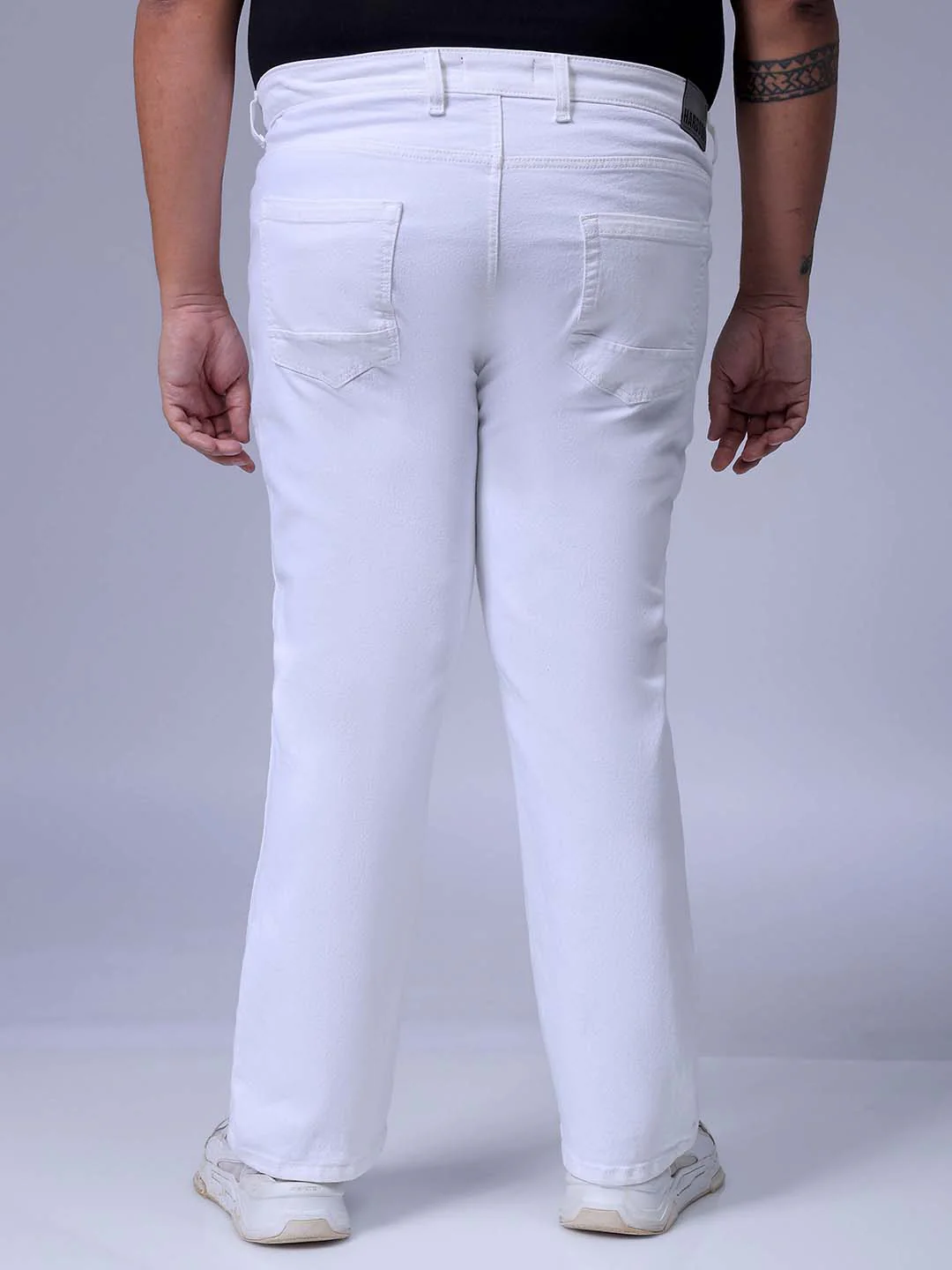 Men's White Bootcut Fit Casual Jeans - Image 5