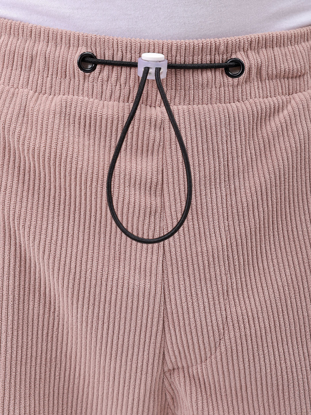 Men's Light Mauve Baggy Fit Textured Athletic  Jogger - Image 6