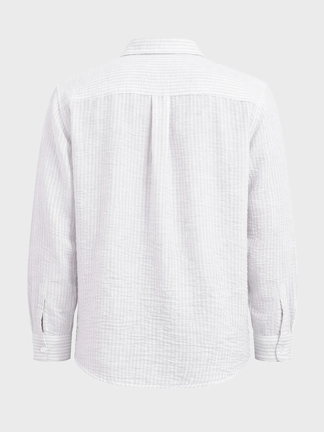 Men's Purple Relaxed Fit Striped Casual Shirt - Image 5