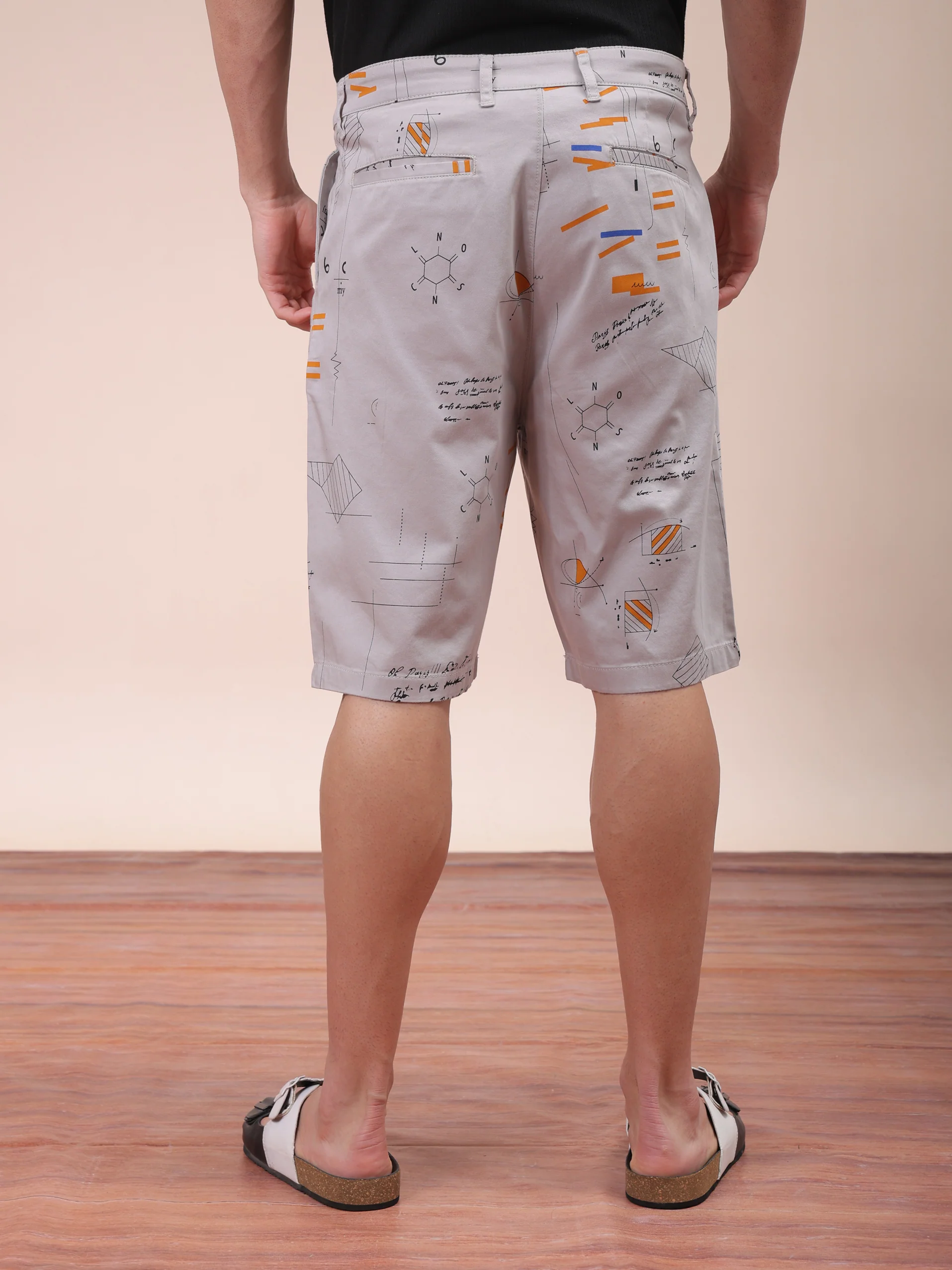 Men's Lilac Hint Relaxed Fit Printed Casual Shorts - Image 7