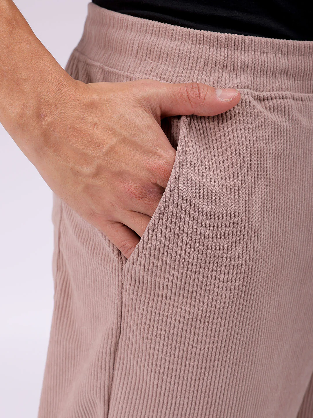Men's Light Mauve Relaxed Fit Solid Athletic  Jogger - Image 7