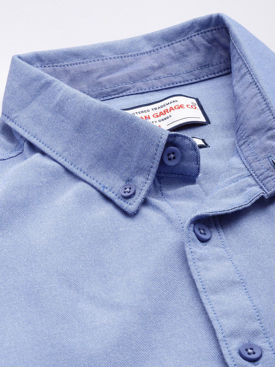 Men's Purple Slim Fit Solid Casual Shirt - Image 5