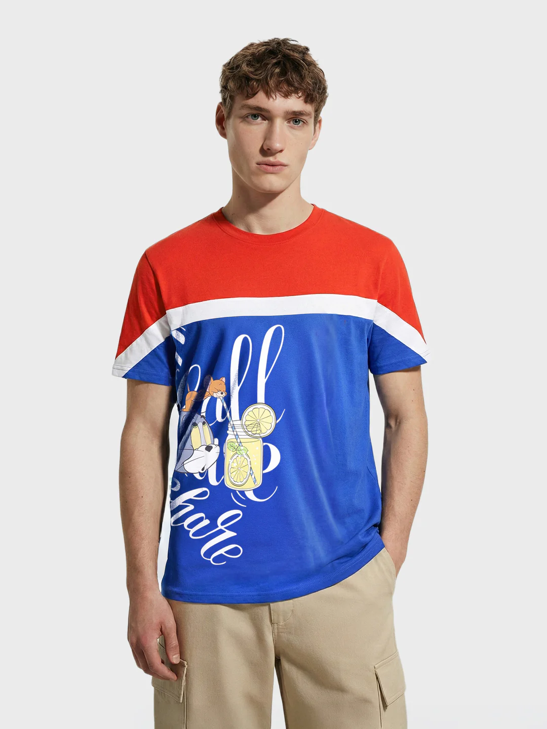 Men's Red Boxy Fit Tom&Jerry Character Merchandise T-Shirt - Image 2