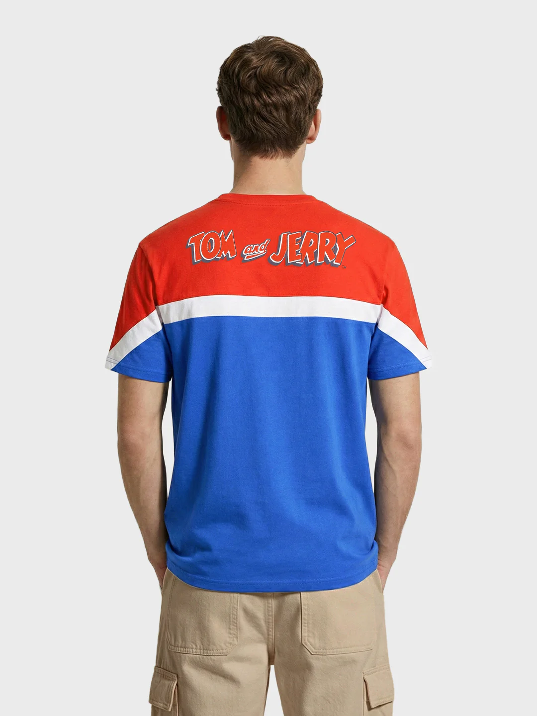 Men's Red Boxy Fit Tom&Jerry Character Merchandise T-Shirt - Image 3