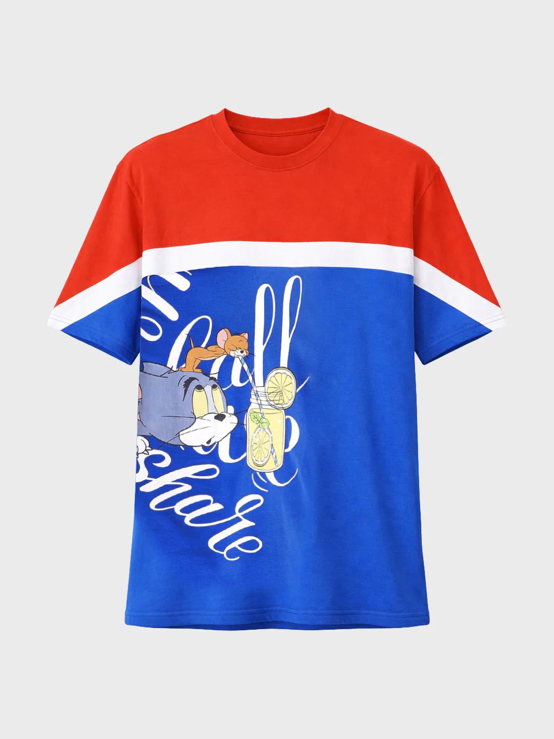Men's Red Boxy Fit Tom&Jerry Character Merchandise T-Shirt - Image 4