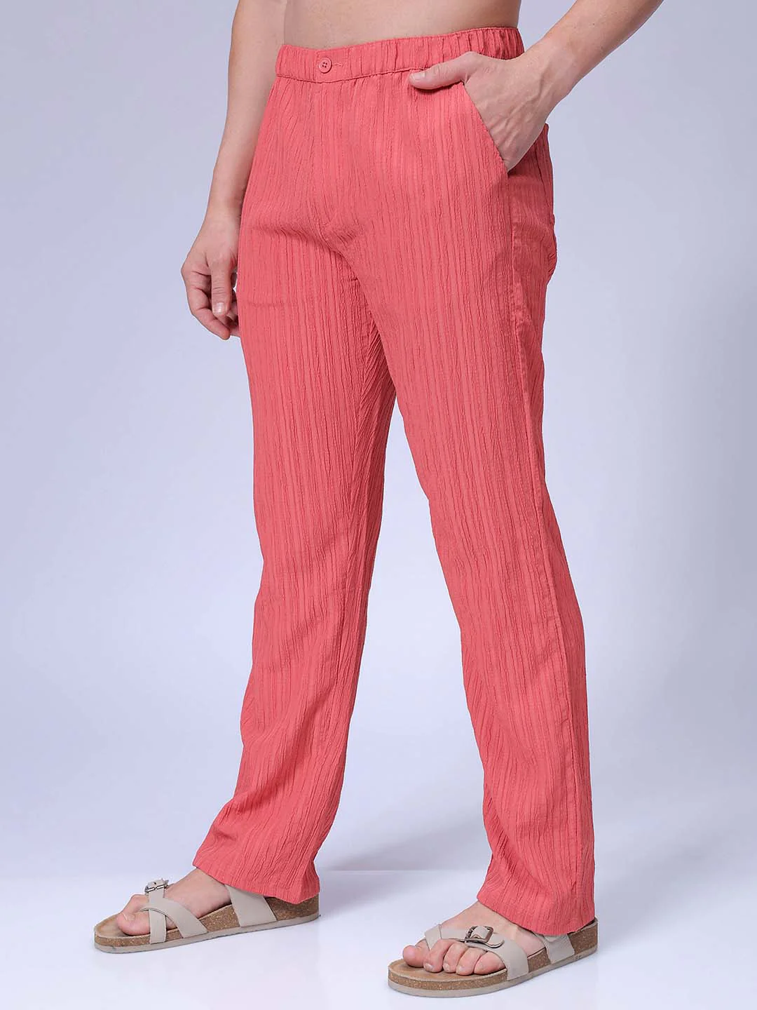 Men's Astro Dust Loose Fit Textured Resort Wear Trouser - Image 2