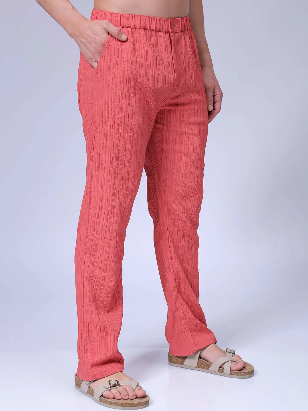 Men's Astro Dust Loose Fit Textured Resort Wear Trouser - Image 3