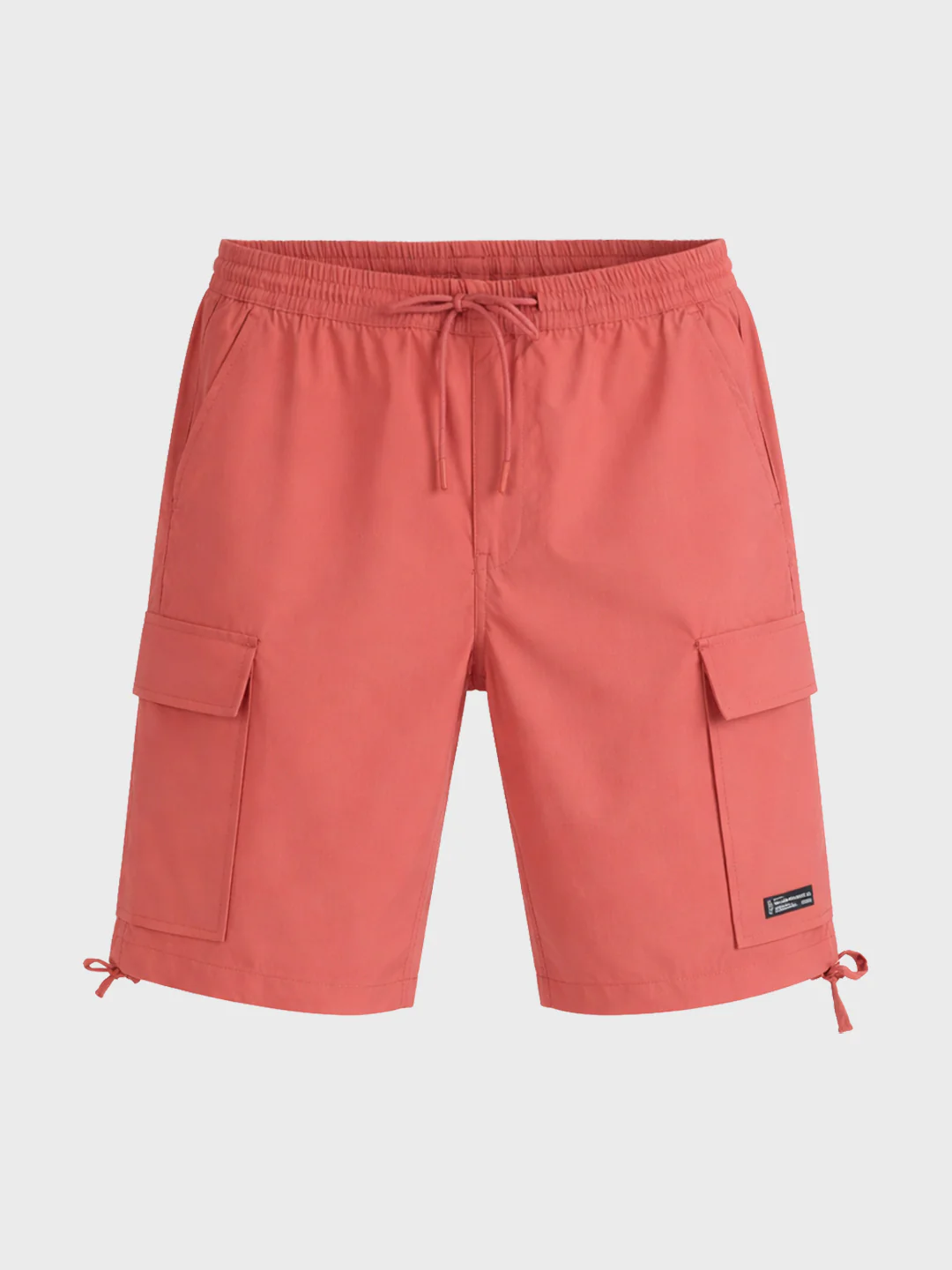 Men's Maroon Relaxed Fit Utility Shorts - Image 5