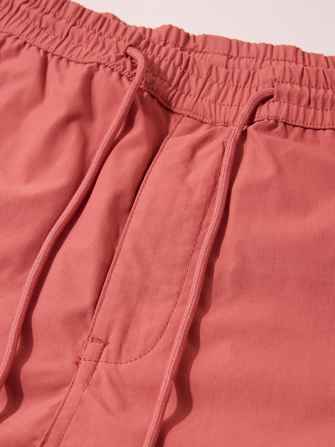 Men's Maroon Relaxed Fit Utility Shorts - Image 7