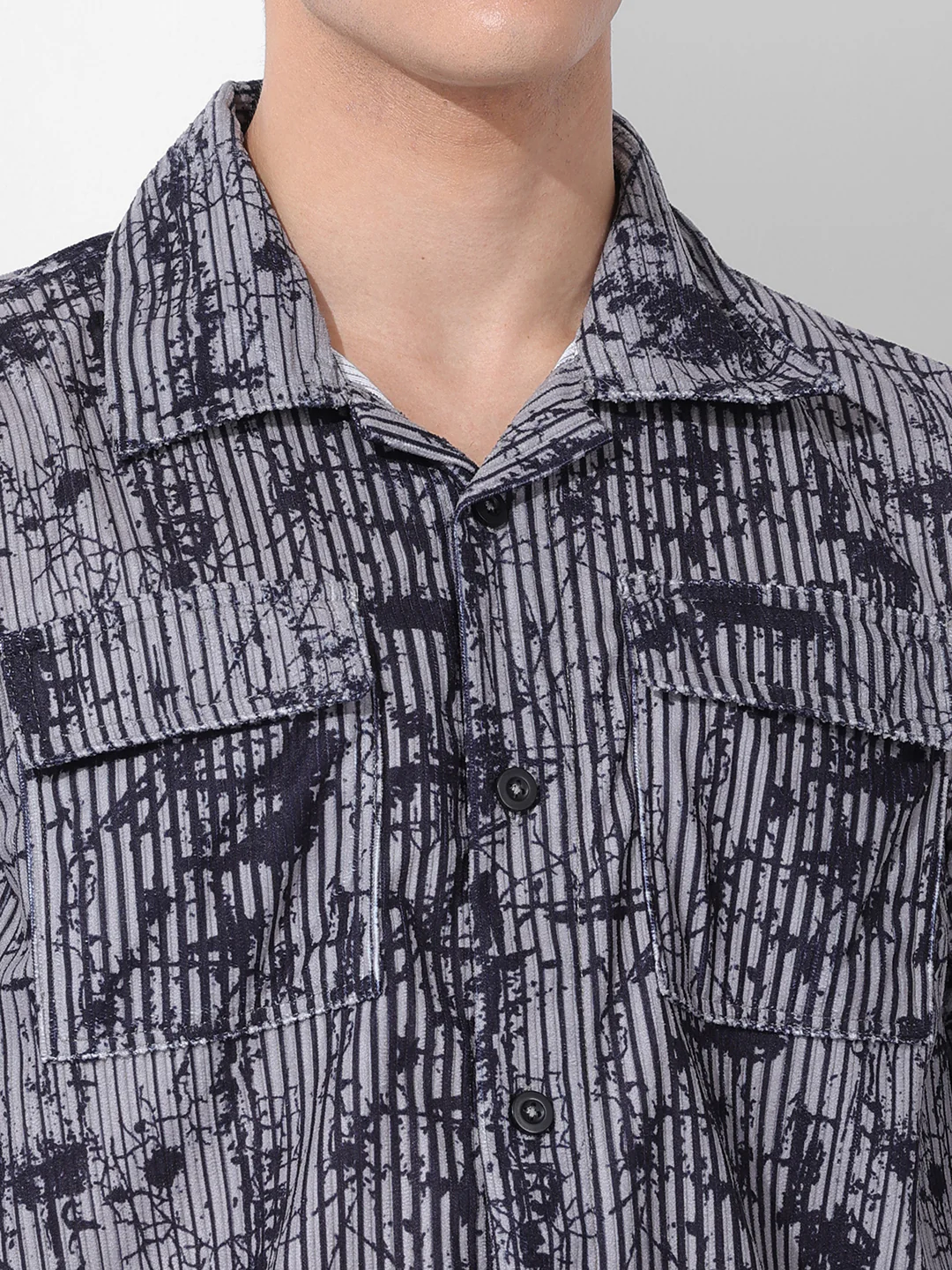 Men's Beige Regular Fit Printed Casual Shirt - Image 3