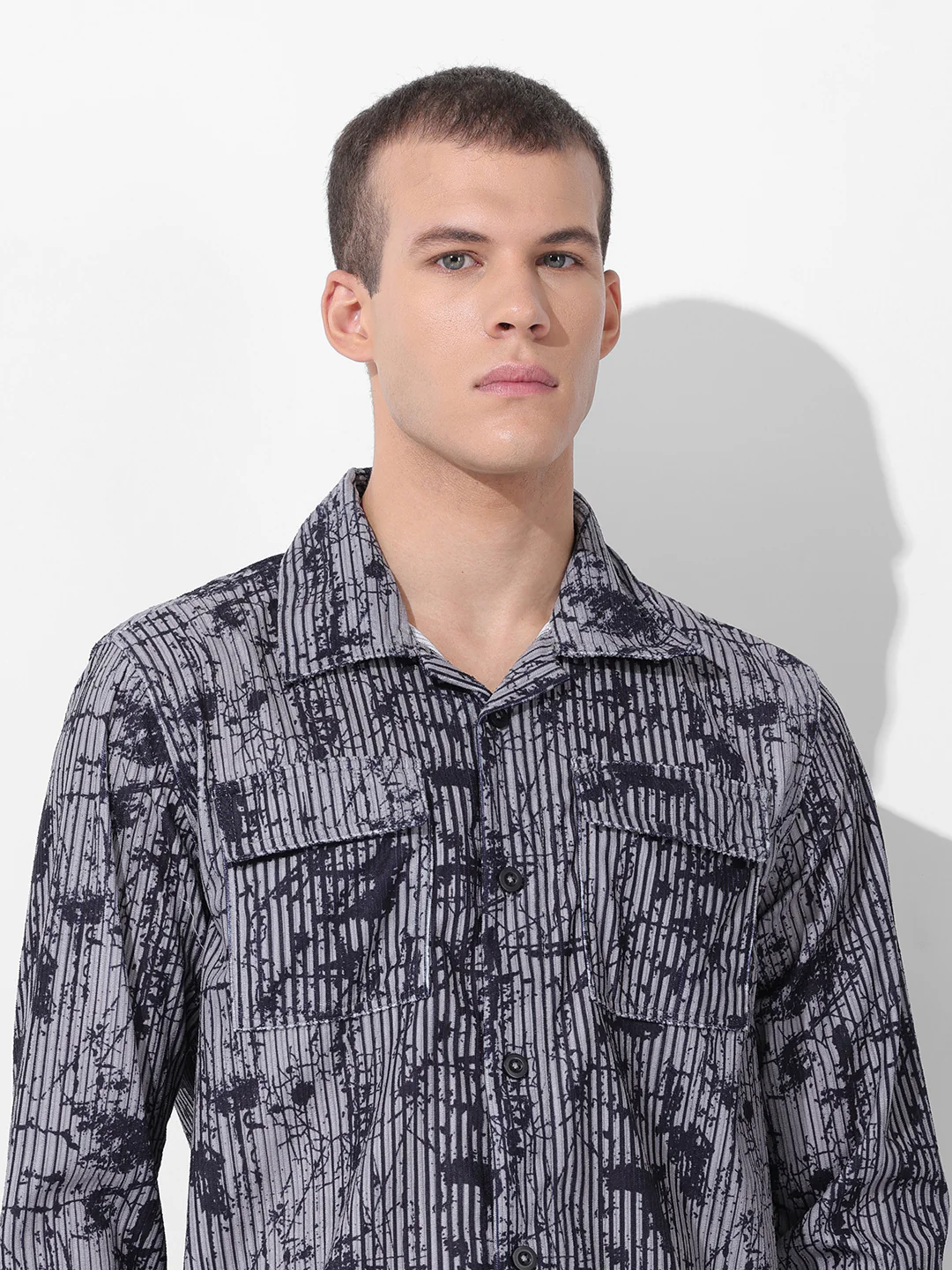 Men's Beige Regular Fit Printed Casual Shirt - Image 5