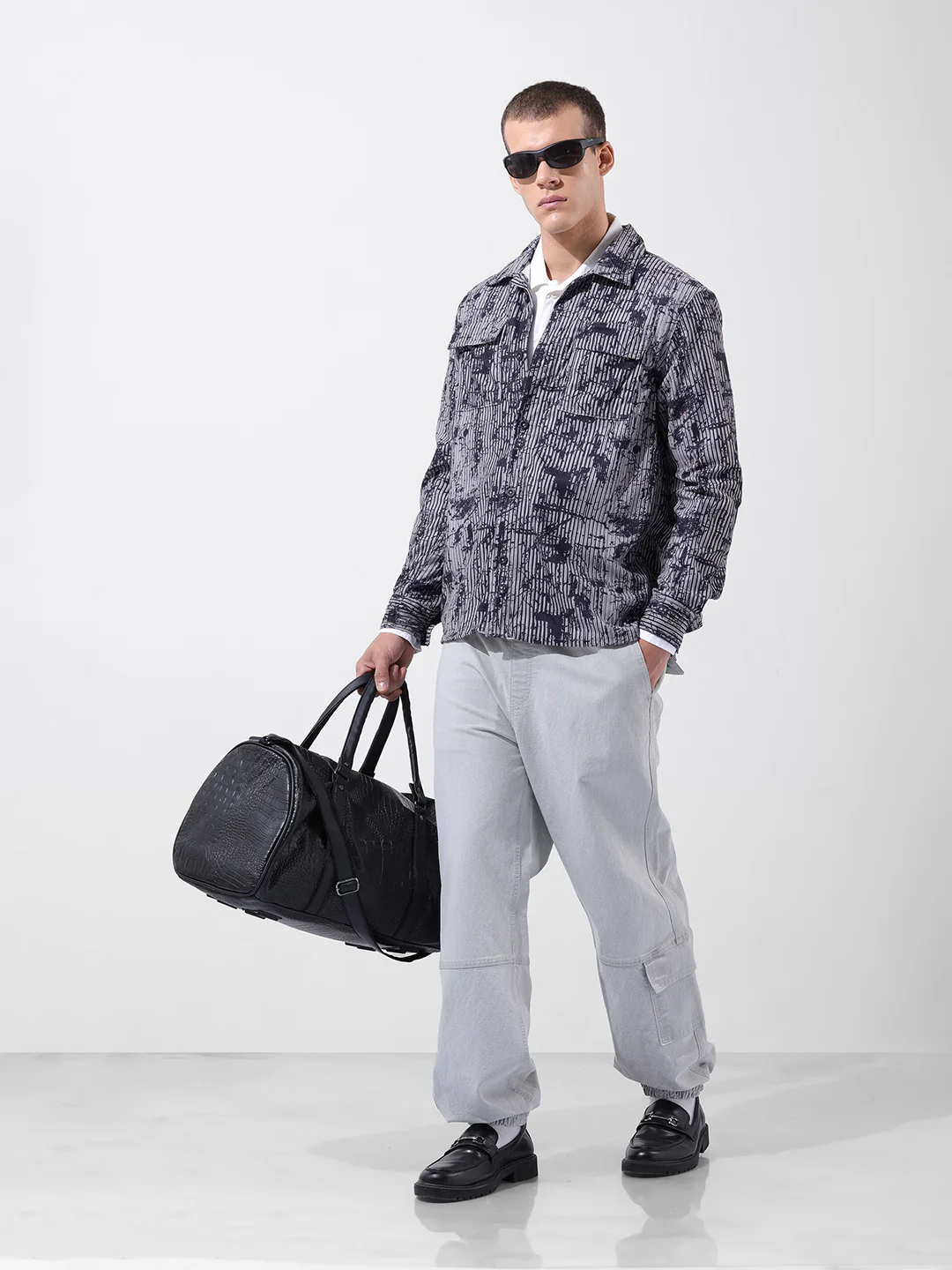 Men's Beige Regular Fit Printed Casual Shirt - Image 7