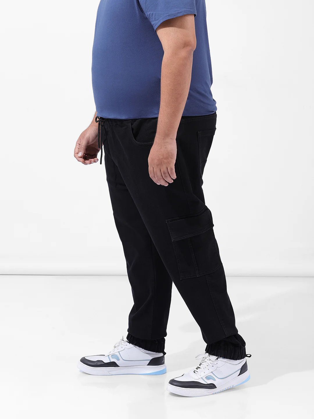 Men's Black Regular Fit Casual Jeans - Image 2