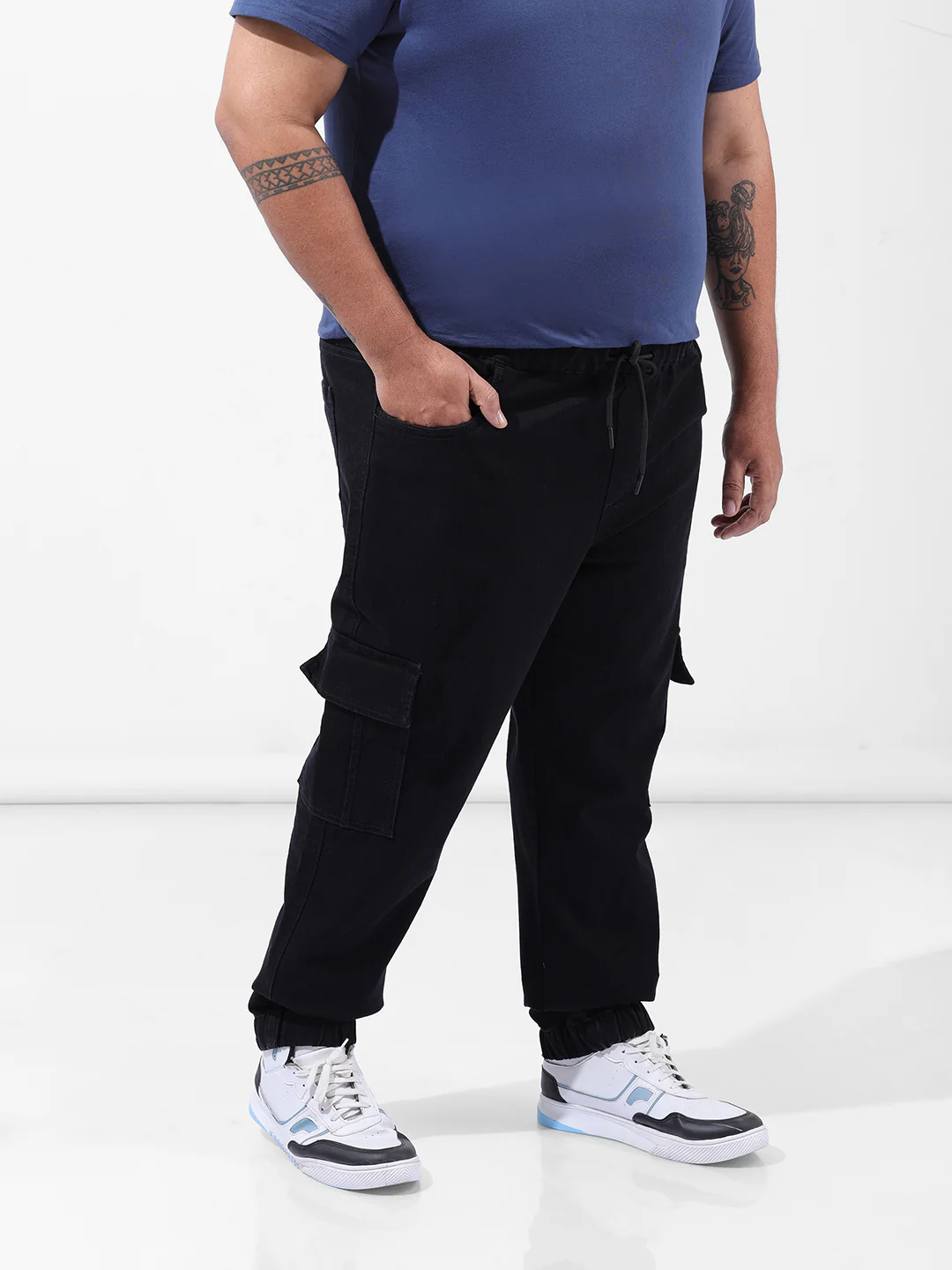 Men's Black Regular Fit Casual Jeans - Image 3