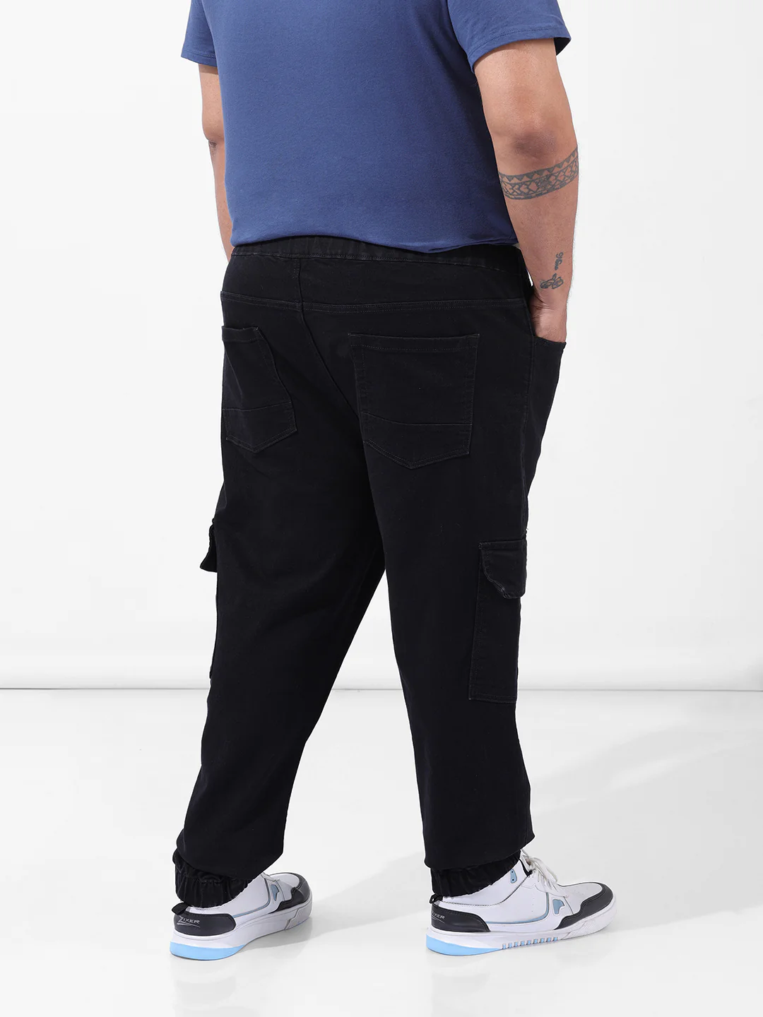 Men's Black Regular Fit Casual Jeans - Image 4