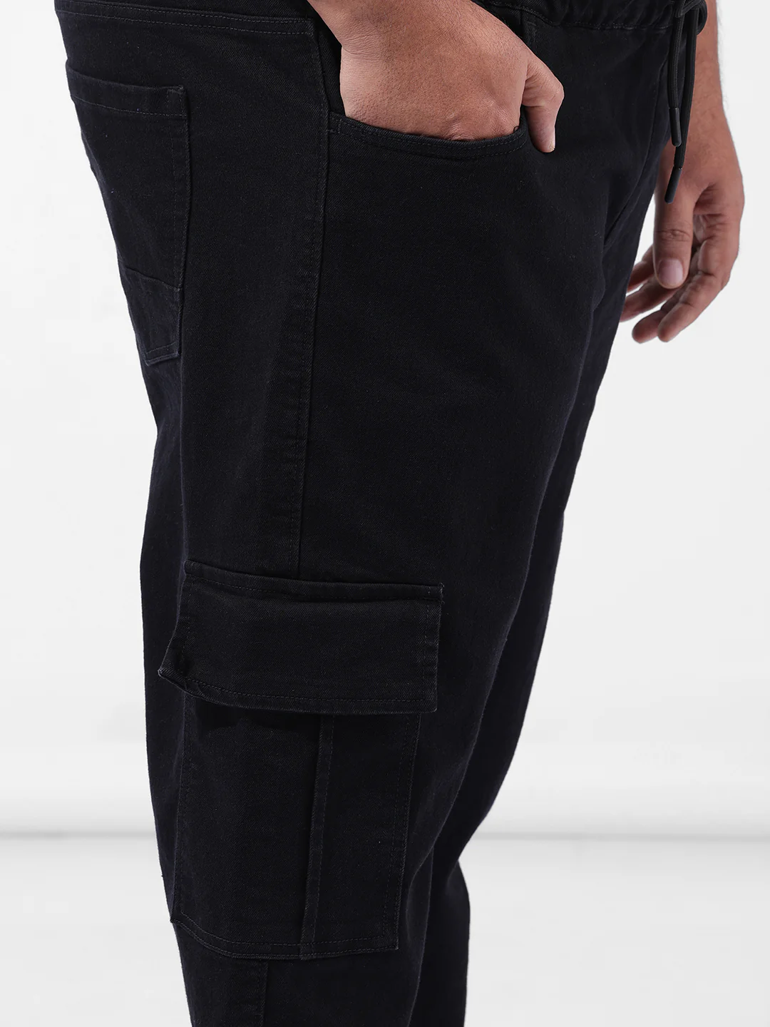 Men's Black Regular Fit Casual Jeans - Image 5
