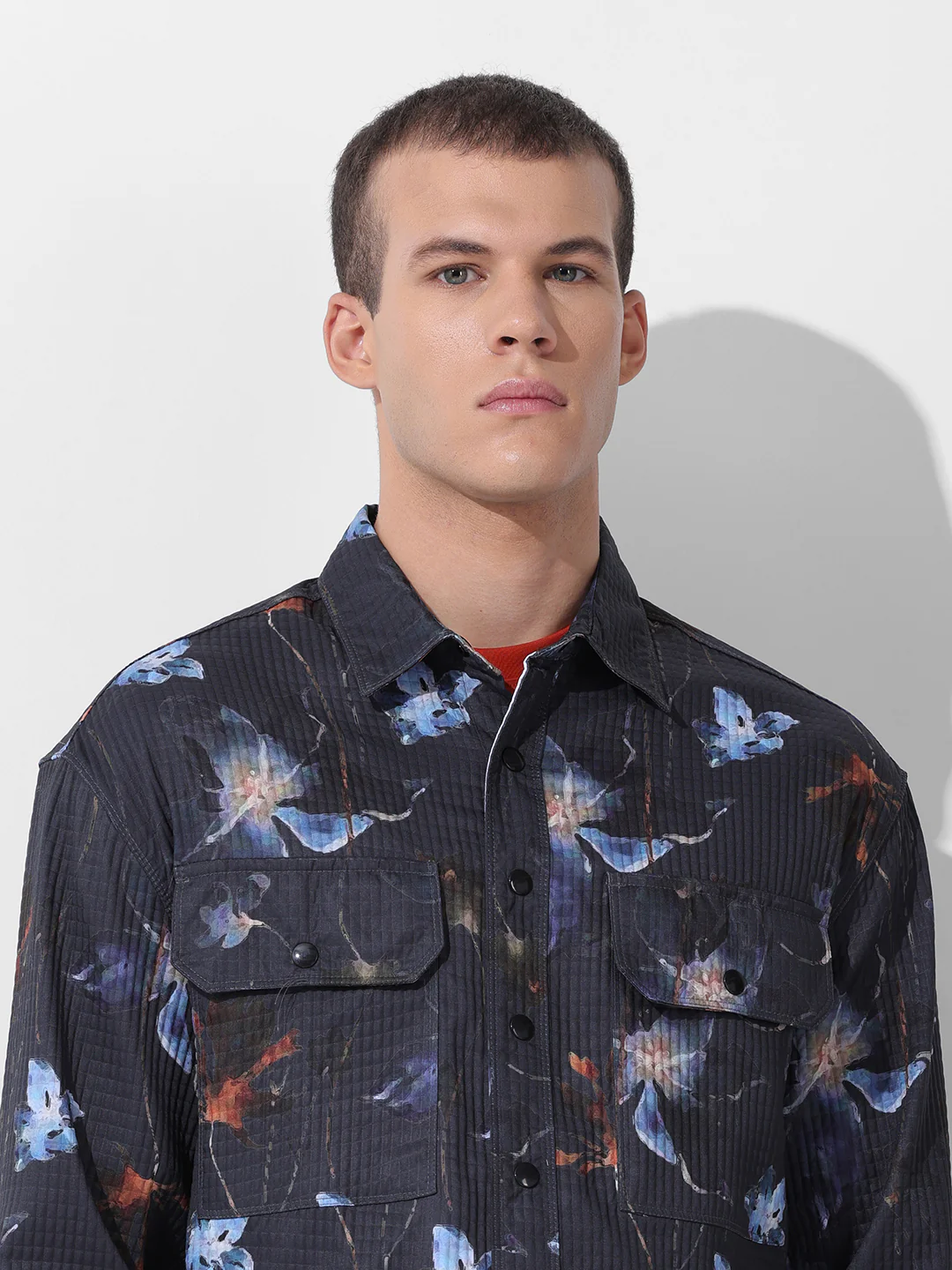 Men's Black Regular Fit Printed Casual Shirt - Image 5