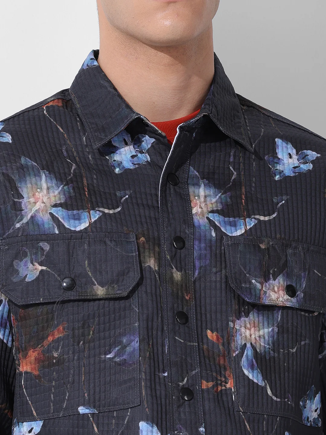 Men's Black Regular Fit Printed Casual Shirt - Image 6