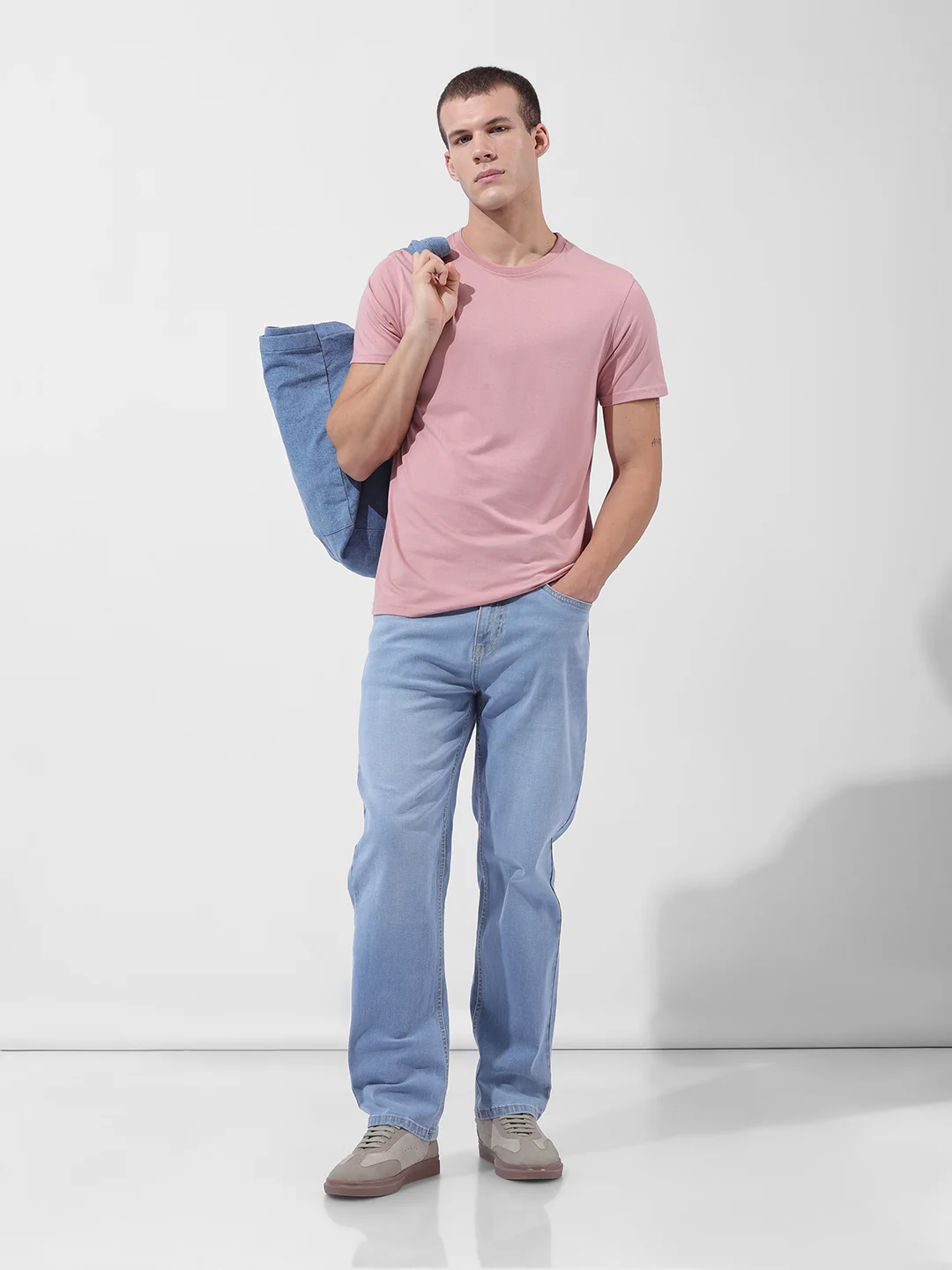 Men's Blue Regular Fit Casual Jeans - Image 5