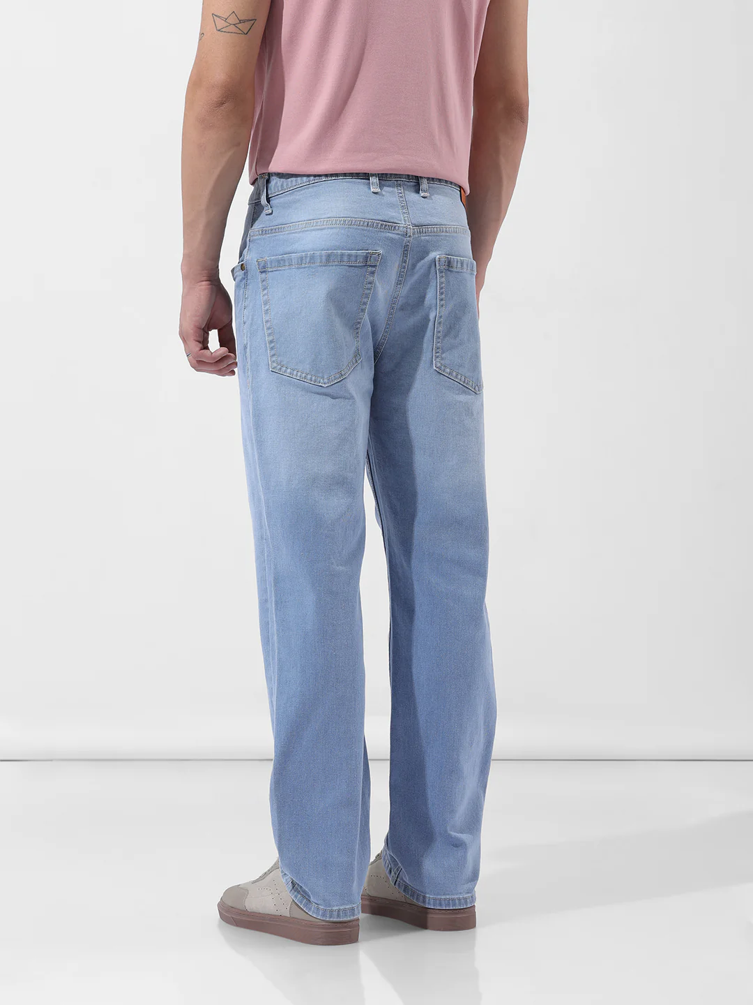 Men's Blue Regular Fit Casual Jeans - Image 6